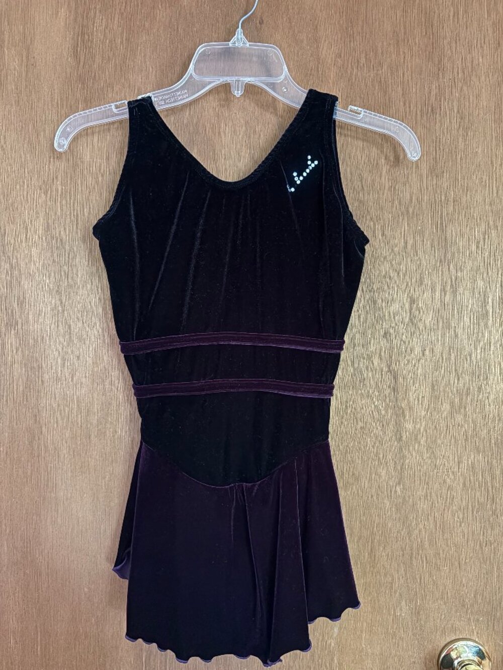 Sharene  Velvet Sleeveless Figure Skating Dress Size Small